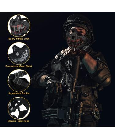 Guayma Airsoft Skull Mask for Halloween Cosplay and Paintball - Black - Buy Online on SooperMarket.com