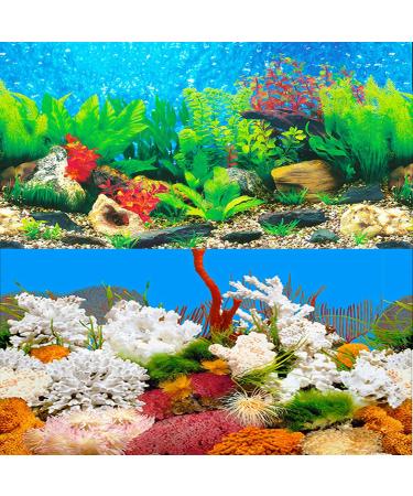 ELEBOX 20x48 Fish Tank Background - 2 Sided River Bed & Lake Aquarium Decor - H 19.5 x L 48 - Premium Quality - Buy Online on SooperMarket.com
