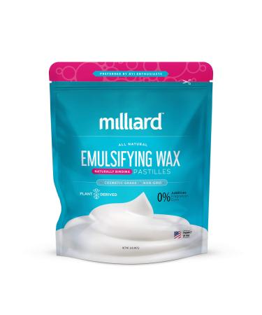 Milliard Non-GMO Emulsifying Wax Pastilles, 2 lbs Resealable Bag, Perfect for DIY Creams/Lotions