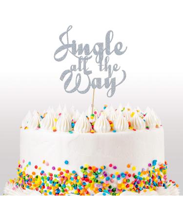 Cakeshop Christmas Glitter Cake Topper Jingle Bells Cake Topper Decoration Xmas Cake Topper - Double Sided 400gsm Glitter Card Choice 14 of Colours and Loads of Styles (Dark Silver) - Buy Online on SooperMarket.com