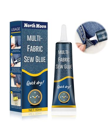 Cloth Repair Sew Glue Fabric Sewing Adhesive for Jeans  Printing Pants  Cotton Flannel Denim Leather  Fast Dry and Clear Washable