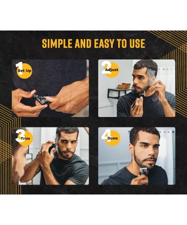 Cordless Trimmer with 4 Guards & Shaping Tool | Perfect for Beginners & Men s Hairline & Beard Edging | Trim Buddy - Buy Online on SooperMarket.com