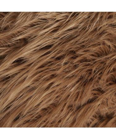FabricLA Shaggy Faux Fur Fabric by The Yard - 18 x 60 Inches (45 cm x 150 cm) - Craft Furry Fabric for Sewing Apparel  Rugs  Pillows  and More - Faux Fluffy Fabric - Light Brown  Half Yard Half Yard Light Brown