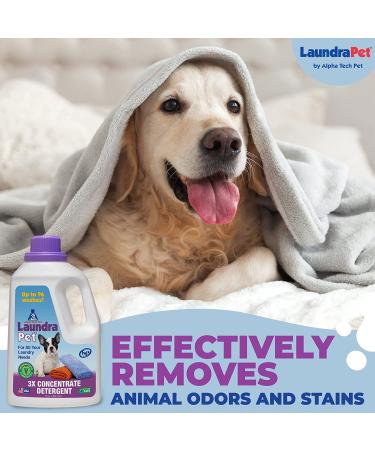 LaundraPet Premium Laundry Detergent - Remove Animal Odors & Stains | Ideal for Home, Clinic, or Kennel | Economical Pet Detergent | 64 Oz - Buy Online on SooperMarket.com