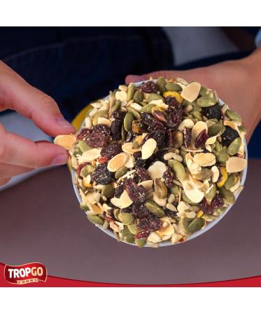 Tropgo Salad Decor - Healthy Salad Mix with Salted Almonds Dried Cranberries and Seeds in a Reusable and Recyclable Tub - Guilt Free Mixed Nuts and Dried Fruits - Salad Topper for all Ages (200G) - Buy Online on SooperMarket.com