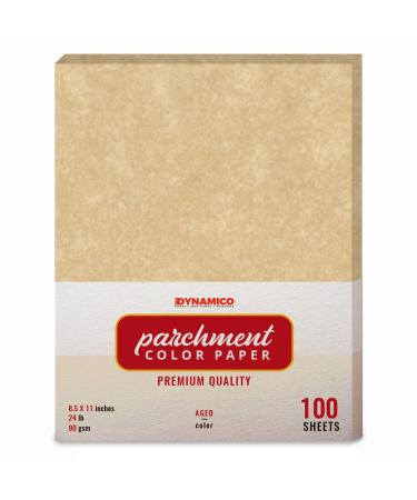 Aged 8.5 x 11 Stationery Parchment Colored Regular Papers  Color Paper | 1 Ream of 100 Sheets