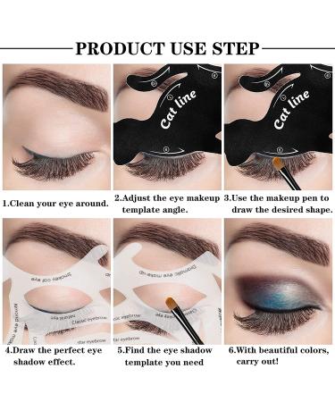16-Piece Eyeliner Stencil Set for Smoky, Cat Eye & Eye Shadow Makeup Templates - Buy Online on SooperMarket.com