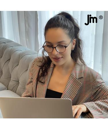 JM 3 Pack Vintage Round Reading Glasses - Spring Hinge Readers for Men & Women - 2.00 Magnification - Mixed Color - Buy Online on SooperMarket.com