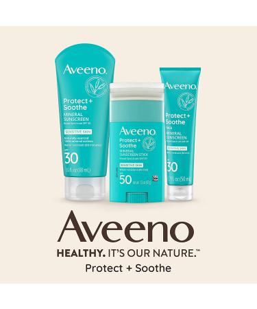Aveeno Protect + Soothe Mineral Sunscreen Stick SPF 50, Fragrance-Free, Travel Size 1.5 oz - Buy Online on SooperMarket.com