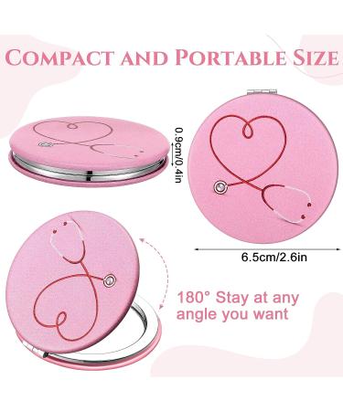 Berlune Nurse Gifts - 6 Piece Compact Mirror Set for Women | Nurse Appreciation & Graduate Gifts | Double-Sided Magnifying Metal Pocket Makeup Mirrors - Buy Online on SooperMarket.com