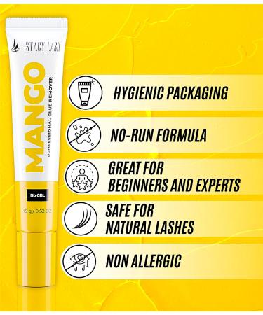 Mango Cream Eyelash Extension Glue Remover 0.52oz - Stacy Lash | GBL Free, Fast Dissolution, Professional Formula - Buy Online on SooperMarket.com