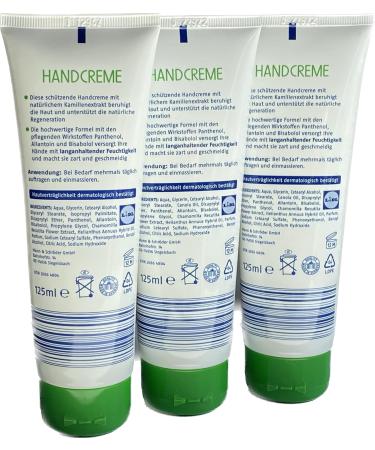 Cien CARE Hand Cream 125ml - Moisture & Care with Natural Chamomile (3-Pack) - Hydrating Hand Moisturizer for Soft Skin - Buy Online on SooperMarket.com