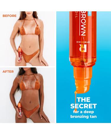 BYROKKO Shine Brown Beta Carotene Tanning Oil (150 ml) Sunbed Tanning Accelerator oil in Sunbeds & Outdoor Sun the Ultimate Tan Maximiser Oil For a Flawless Tan and Glowing Skin - Buy Online on SooperMarket.com