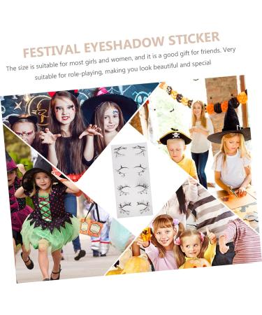 Gogogmee 4 Pairs Halloween Eyeliner Stickers Girl Stickers Hollow-out Eyeshadow Stickers Winged Eyeliner Pvc - Buy Online on SooperMarket.com