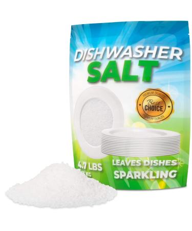 4.7 LB Premium Dishwasher Salt for Dishwasher Softener - Recommended for Meile Bosch Thermador Whirlpool and All Other Brands