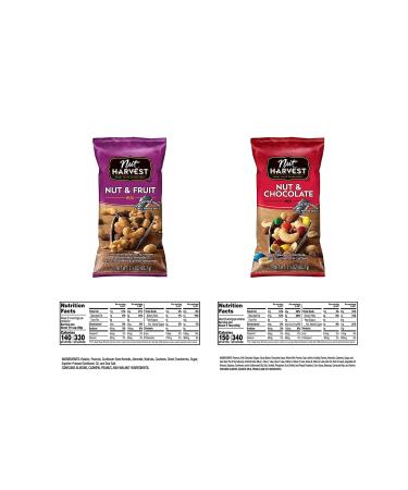 Nut Harvest Trail Mix Variety Pack - 2.25 oz (Pack of 16) - Delicious Assorted Nuts and Fruit Mix - Perfect Snack for On-The-Go - Buy Online on SooperMarket.com