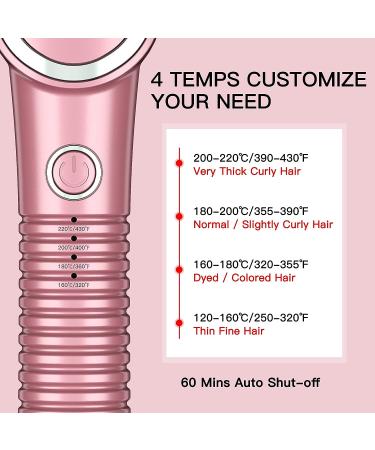 Professional Ceramic Ionic Hair Straightener Brush - Anti-Scald Fast-Heat for Home, Travel & Salon - Buy Online on SooperMarket.com