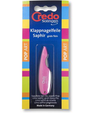 CREDO Saphir Folding Nail File POP ART Coarse/Fine Chrome File Sheet Pink - Buy Online on SooperMarket.com
