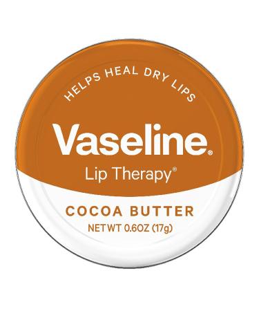Vaseline Lip Therapy Lip Balm Tin  Cocoa Butter  0.6 oz Cocoa 0.6 Ounce