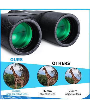12x42 HD Binoculars with Harness Strap, Phone Tripod, Adapter - Ideal for Bird Watching, Hunting, Hiking - Perfect Gift for Men - Buy Online on SooperMarket.com