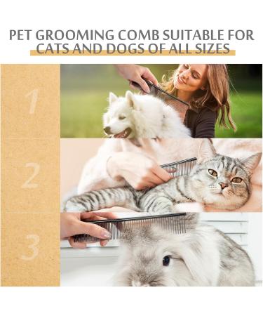 Boao Stainless Steel Pet Comb for Dogs & Cats - Perfect for All Sizes & Hair Types | Durable Rounded Teeth for Gentle Grooming - Buy Online on SooperMarket.com