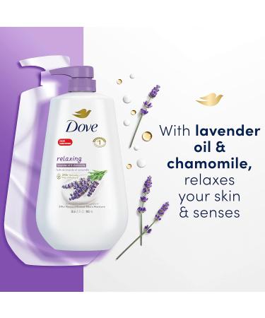 Dove Body Wash with Pump, Lavender Oil & Chamomile, 3 Pack - 30.6 oz | Gentle Skin Cleanser with 24hr Renewing MicroMoisture - Buy Online on SooperMarket.com