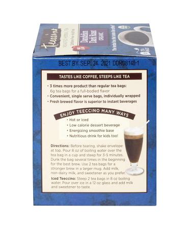 Teeccino Organic Dandelion Dark Roast Herbal Tea - Caffeine-Free, 10 Tea Bags (2.12 oz) - Buy Online on SooperMarket.com