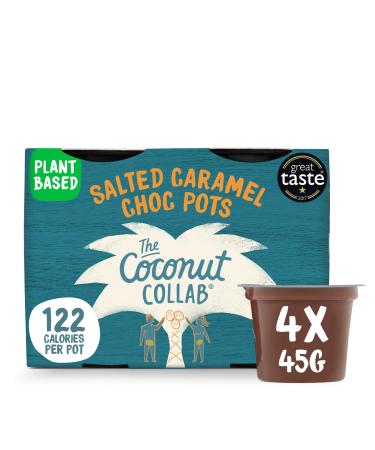 The Coconut Collab Salted Caramel Choc Pots Plant-Based Vegan & Dairy Free Dessert Alternative 4 x 45g