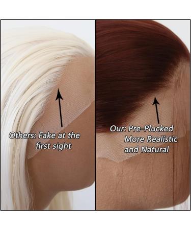 Long Straight Reddish Brown Lace Front Wig - Heat Resistant Synthetic Hair for Black Women - Cosplay and Daily Wear - Buy Online on SooperMarket.com