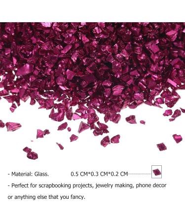 FRCOLOR 1 Glass Chip Nail Filler Crushed Glass for Crafts Ornament Crafts Crushed Irregular Glass Irregular Glass Epoxy Fillers Rhinestone for Nails Diy Epoxy Fillers Bulk Nail Stone 3d 0.5X0.3cm Rosy - Buy Online on SooperMarket.com