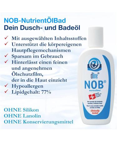 DLINE Nob-NutrienLadbad Bater l | 200ml Lipid-Rich Oil Bath Additive | Wellness for Dry Skin with Panthenol & Natural Oils - Buy Online on SooperMarket.com