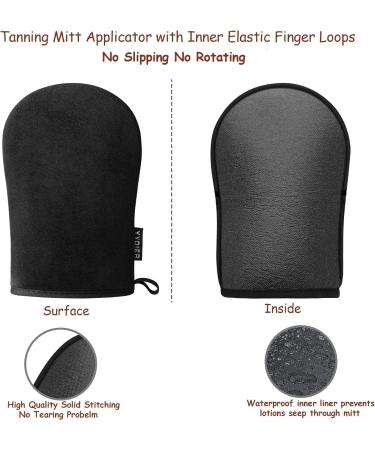 YVOIER Self Tanning Mitt Applicator - Fake Tan Mitt with Inner Elastic Finger Loops Set of 3 Self Tan Mitt Tanning Gloves with Mini Tan Mitt Lotion Applicator for Back for a Natural Streak-Free Look - Buy Online on SooperMarket.com