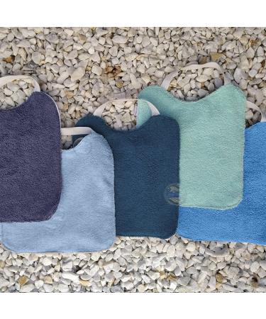 Mimuselina Pack x5 Large Baby Bibs - Waterproof Absorbent & Autonomy Focused - Made in Europe - Buy Online on SooperMarket.com