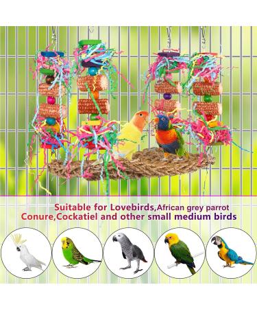 Red Parrot Swing Chewing Toy for Conures, Cockatiels, African Greys, Cockatoos, and Amazon Parrots - Buy Online on SooperMarket.com