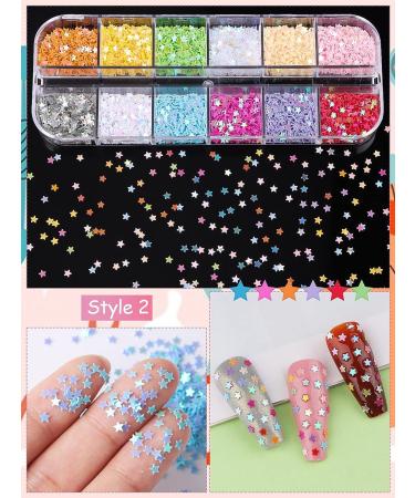 Kalolary 4boxes Holographic Nail Art Glitter Sequins - Valentine's Day Decoration - Buy Online on SooperMarket.com