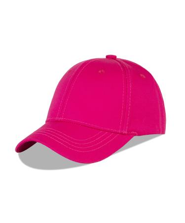 LANGZHEN 100% Cotton Outdoor Children's Kids Plain Baseball Cap Hat Adjustable Sun Hat for Girls Boys 1-2 Years Classic Roes