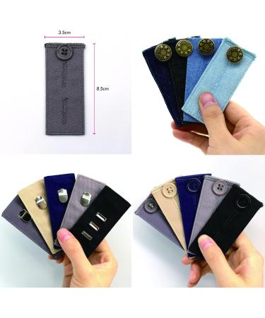 16PCS Jean Button Waistband Extenders - Elastic Trouser Pant Extender Set - Buy Online on SooperMarket.com