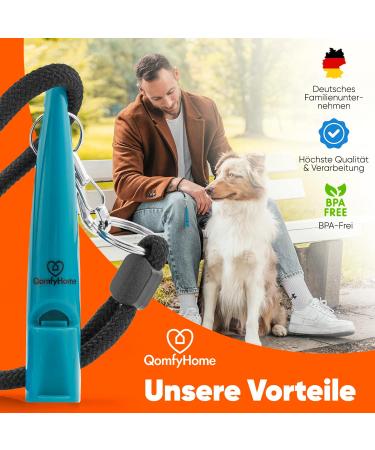 Qomfy Home Dog Pipe with Bracelet & Collar (Blue) - Ideal Recall Training & Educational Aid for Dogs - High-Quality Dog Whistle - Buy Online on SooperMarket.com