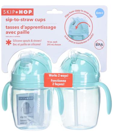 Skip Hop Toddler Sippy Cup Sip-to-Straw 2 Pack - BPA-Free and Leak-Proof - Buy Online on SooperMarket.com