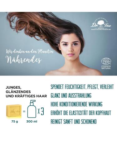 Dr.Tree 2 in 1 Nourishing Shampoo & Organic Rinse for Damaged Hair | 99% Natural Ingredients | EcoCert Certified | 75g - Buy Online on SooperMarket.com