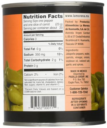 La Morena Whole Jalape o 28.2 oz - Authentic Mexican Flavor - Buy Online on SooperMarket.com