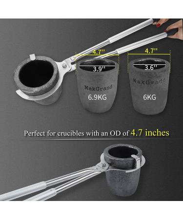 26.8 Stainless Steel Crucible Tongs for 6KG Graphite Crucibles - Heavy Duty Clamp Pliers for Jewelry Casting - Buy Online on SooperMarket.com