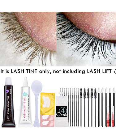 Lash & Brow Tint Kit - DIY Eyelash & Eyebrow Dye Set for 6 weeks of Voluminous Black Stained Mascara Look - Buy Online on SooperMarket.com