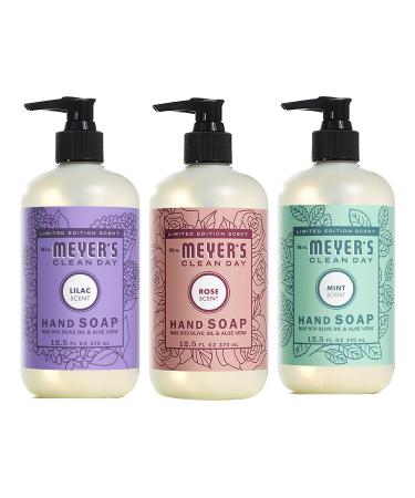 Mrs. Meyer's New Spring Scent Variety, 1 Rose, 1 Lilac, 1 Mint, 1 CT