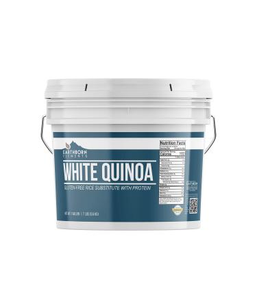 Earthborn Elements White Quinoa, 1 Gallon, Gluten-Free, Raw, Vegan, Packaged in a Resealable Bucket 7 Pound (Pack of 1)