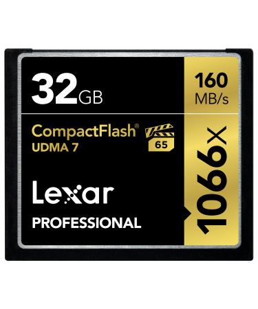 Lexar Professional 1066x 32GB VPG-65 CompactFlash card (LCF32GCRBNA1066) 32GB CompactFlash Card