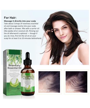 100% Pure Rosemary Oil for Hair & Scalp - Natural Hair Growth & Nourishing Aromatherapy (120ml 2 Pack) - Buy Online on SooperMarket.com