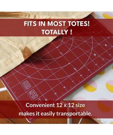 Madam Sew 12x12 Rotating Self Healing Cutting Mat for Quilting, Sewing & Crafts | 360 Rotation, Lockable Non-Slip Base, Accurate Grid & Bias Lines - Buy Online on SooperMarket.com