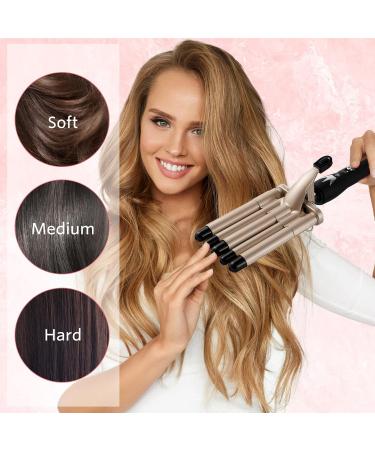 5 Barrel Hair Crimper Iron - 0.6 Inch Ceramic Tourmaline Curling Wand for Perfect Waves - Dual Voltage International Shipping - Buy Online on SooperMarket.com