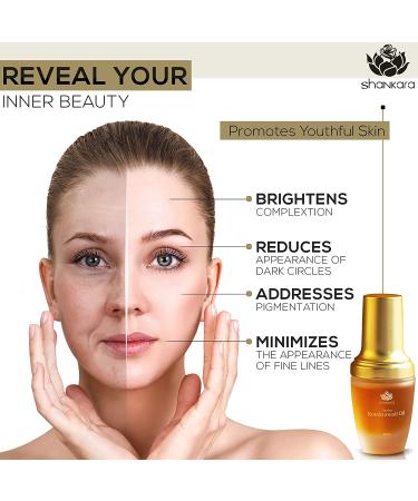 Shankara Kumkumadi Tailam Oil for Face 18ml - Ayurvedic Saffron Kumkumadi Glow Oil - Nighttime Manjish Elixir - Hydrating Facial Oil for Dry Skin - Buy Online on SooperMarket.com